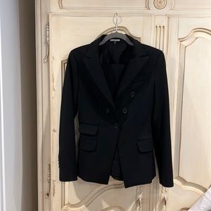 Express Lined Black Pants Suit
